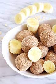 Vegan No Bake Banana Bread Energy Bites Sweet Vegan Sara Recipe Baked Banana Banana Recipes Energy Bites Recipe Healthy