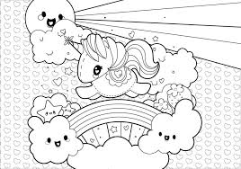 Dibujos Para Colorear De Unicornios Y Arcoiris