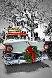Vintage Cars With A Holiday Spirit Christmas Decorations Retro Christmas Vintage Christmas