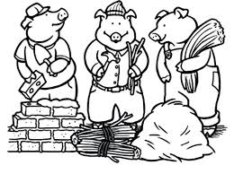 The three little pigs story coloring pages. 3 Little Pigs Story Drawing Novocom Top