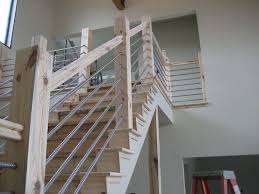 Modern whitewashed and dark wood staircase with white cable railing looks wow. 13 Creative Diy Deck Railing Ideas For Awesome Outdoor Fun Hometalk