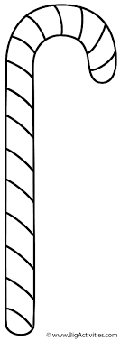 Print out any of the candy cane outlines if you want to color or paint your own candy cane stripes. Candy Cane Coloring Page Christmas
