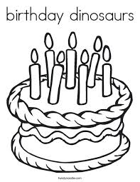 If you love cake or just want to color one, print all of our coloring pages for free. Birthday Dinosaurs Coloring Page Twisty Noodle