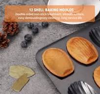 Amazon.com: TYUI Madeleine Pan，12-cup Heavy Duty Shell ...