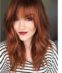 Fringes generally add to the shape and body of. Red Copper Hair Hair Color Auburn Strawberry Blonde Hair Color Strawberry Blonde Hair