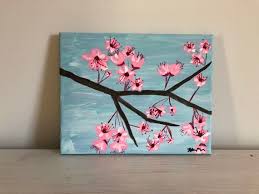 Blossoming trees in the spring are one of heavenly father's joyous gifts to us. Canvas Cherry Blossoms Painting Acrylic Painting Inspired