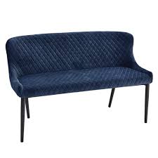 Upholstered dining benches are a great way to pack it in around the dining room table. Bronx Blue Velvet Upholstered Dining Bench