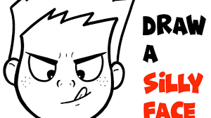 How To Draw A Silly Cartoon Face Trying To Touch Tongue To Nose Easy Step By Step How To Draw Step By Step Drawing Tutorials You can experiment by adding or remove details or by drawing them with various degrees of realism (as.