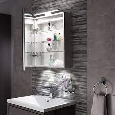 Hadley Led Illuminated Bathroom Cabinet Mirror Pebble Grey In 2020 Illuminated Bathroom Cabinets Mirror Cabinets Bathroom Mirror Cabinet