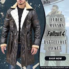 Elder Maxson Coat Fallout 4 Brown Leather Jacket Leather Jacket Jackets Fur Leather Jacket