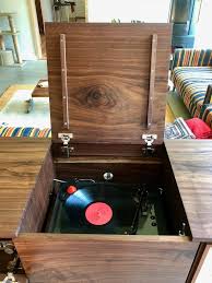 The common home record player or stereo (after the introduction of stereo recording) would typically have had these features: Custom Walnut Record Console Sallie Plumley Studio Custom Woodworker And Furniture Maker In Richmond Virginia