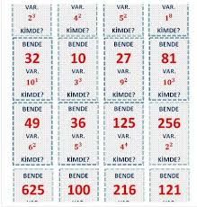 Kimde Var Oyunu Matematik Oyun Egitim