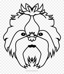 These cute shih tzus are looking for their forever homes and all they need is your coloring creativity. Shih Tzu Coloring Page Shih Tzu Face Coloring Page Clipart 5727167 Pinclipart