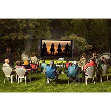 Great info on what kinds of projectors work outdoors and handy tips for the best outdoor projection experience. Backyard Theater Systems Recreation Series 11 Screen Savi Projector Firestick 5 100w Speakers Walmart Com Walmart Com