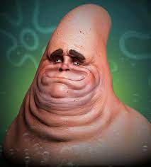 This Artist Creates Terrifying 3d Renders Of Pop Culture Characters Spongebob Drawings Creepy Images Patrick Star