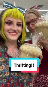 We thrifted! Had to find something to wear to the clown bar and ren faire  accessories! #pnw #collab #thrifting #goodwillfinds #oregon #polyam