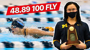Race visualization is shown at 4x speed. Maggie Macneil 48 89 100 Butterfly Record Race Analysis Youtube