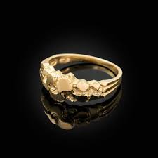 Gold Nugget Wedding Band 10k 14k Yellow White Rose Gold Etsy Gold Nugget Ring Yellow Gold Mens Rings Gold Nugget