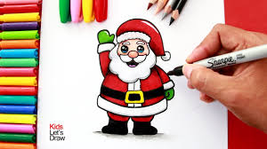 Papa Noel Para Colorear Facil