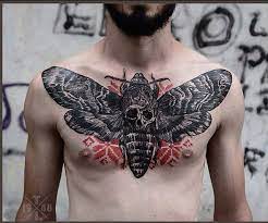 Chest Moth Insect Tattoo Moth Tattoo Torso Tattoos
