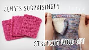 For the past 15 years she has knitted primarily socks, hats, and gloves (i.e., short attention span for knitting in straight lines) and has recently been seduced into the world of knitting moebii and other nonorientable mathematical forms. Jeny S Surprisingly Stretchy Bind Off Jssbo 3 Ways Youtube