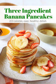 Three Ingredient Banana And Egg Pancakes Slender Kitchen Banana And Egg Recipes Banana Healthy