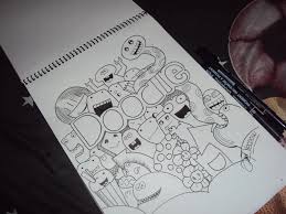 Hasil gambar untuk cara menggambar doodle art untuk pemula