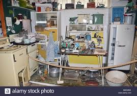 1950s kitchen uk high resolution stock