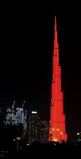 Burj khalifa, dubai, united arab emirates. Burj Khalifa Lights Up Red In Solidarity With China Over Coronavirus The National