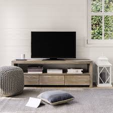 Meuble Tv En Chene Massif Grise L 160 Cm Baltic Maisons Du Monde Muebles Para Tv Mesas Para Tv Modernas Muebles