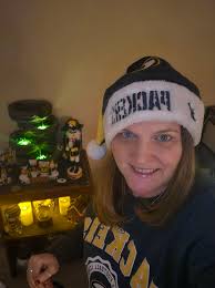 Halloween Green Bay Packers decor in the yard