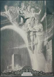 Franz Stassen 1869 1949 Illustration For Der Ring Des Nibelungen Das Rheingold By Richard Wagner Vintage Illustration Art Illustration Mystical Art