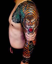 Japanese Tattoo Sleeve By Rg74 Japaneseink Japanesetattoo Irezumi Tebori Colortattoo Colorfu Sleeve Tattoos Tiger Tattoo Sleeve Japanese Sleeve Tattoos
