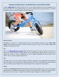 Things a 2 year old should know. Important Things That You Should Know About Balance Bike