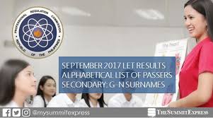 Contra la violencia de género. G N Passers Secondary Let Result September 2017 The Summit Express