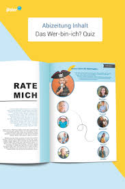 Im steckbrief der abschlusszeitung wird jede schülerin und jeder schüler detailliert und auf eine witzige weise vorgestellt. Wer Bin Ich Quiz Fur Eure Abizeitung Inhalt Fur Die Abizeitung Abizeitung Zeitung Vorlagen Lebenslauf