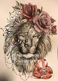 Girly Lion Tattoo Design Lion Tattoo Design Lion Tattoo Mandala Lion Tattoo