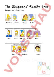 Alle jobs und stellenangebote in bamberg, bayreuth, coburg und der umgebung. Arbeitsblatt Family Tree Simpsons Englisch Wortschatz