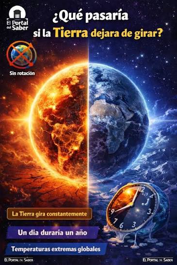 Qué pasaría si la Tierra dejara de girar?** Ahora mismo, mientras lees  estas palabras, la Tierra gira sin detenerse. No lo sentimos, no lo  escuchamos, no lo vemos… pero ese movimiento