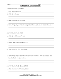 Free Simple 5 Paragraph Book Review Or Report Outline Form Book Review Template Book Report Templates Written Book Report
