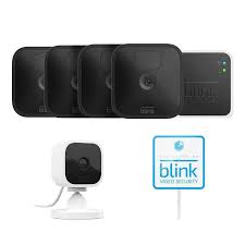 💡 how much does the shipping cost for amazon blink xt2 5 camera system? Blink 5 Camera Security System 4 Outdoor Battery Powered Cameras 1 Mini Indoor Plug In Camera With Yard Sign