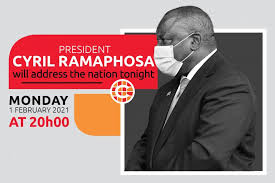 President cyril ramaphosa will address the nation at 20h00 today, monday 1 february 2021, on developments in relation to the country's response to the coronavirus pandemic. President Ramaphosa To Address The Nation Tonight Lnn Zululand Observer