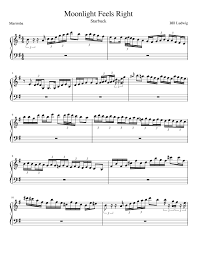 moonlight feels right marimba solo sheet music for