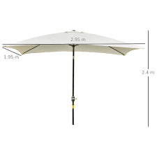Marble base sun umbrella garden parasol with crank and tilt airvent. Outsunny 3 X 2m Garden Parasol Aluminium Patio Umbrella Tilt Crank Sun Shade New 5055974868342 Ebay