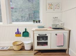 A Montessori Toddler Kitchen Part Ii Montessori In Real Life In 2020 Toddler Kitchen Ikea Play Kitchen Play Kitchen