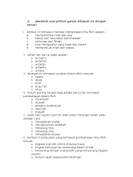 Soal latihan pai smk kelas x bab 4 (sumber hukum islam) 1. Soal Pas Fiqh Kelas X