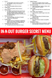 Not that you should overlook it; In N Out Burger Secret Menu Fast Food Secret Menus In And Out Burger In N Out Burger