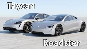 Tesla Roadster Porsche Taycan Karsilastirma Videosu