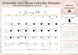 Vea aquí la versión online de calendario 2021. Printable 2021 Moon Calendar Moon Phase Calendar Moon Calendar Moon Sign Calendar