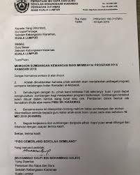 Selain itu, ada 20 contoh surat permohonan yang dapat dijadikan acuan. Surat Makluman Memohon Sumbangan Sk Kiaramas Online Facebook